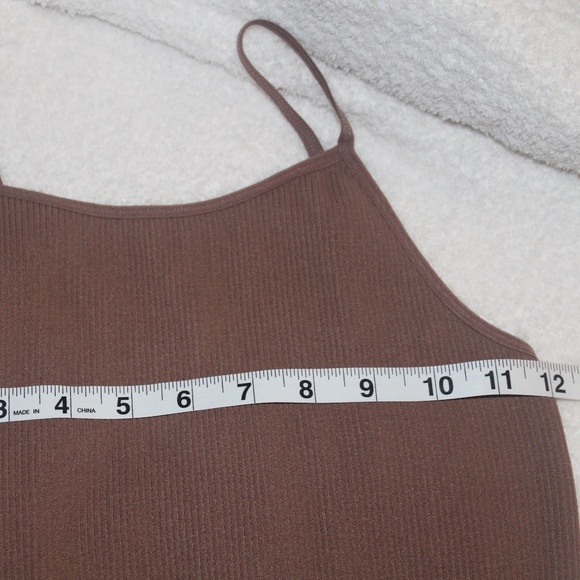 Ribbed Alexander Jane The Essential Crop | Skinny Strap Bralette in Sz (L/XL) - Picture 6 of 7